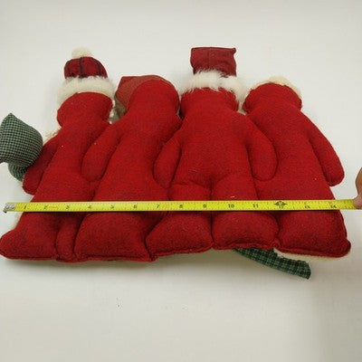 4 Santa Claus Talented Friends United We Stand Table Topper Felt Completed Kit