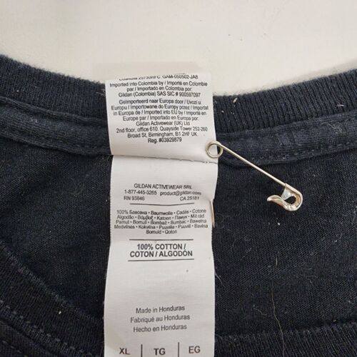 USA Eagle Black Gildan Sleeveless Tee Shirt Men's XL Ultra Cotton Printed Front