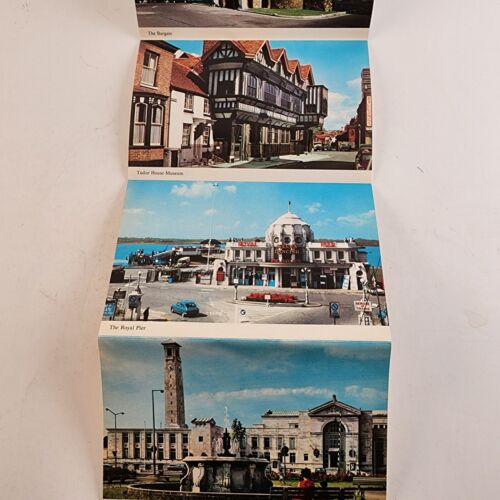 35 Vintage Photo Postcards & Booklet Southampton England London Isle Wight Color