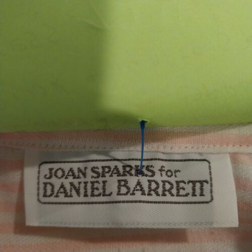 Joan Sparks Pink White Striped Dress Elastic Waist Button Front Sz 4/6