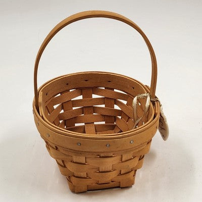Longaberger Horizon Of Hope Basket w Lid Classic Stain 1999 American Cancer Soc