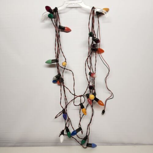 Christmas String Lights Vintage 1950's 25 Socket Including Large C9 Bulbs Works