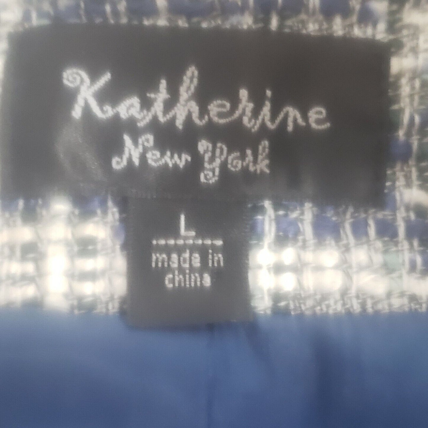 Katherine New York Women's Blue Gray & White Blazer Jacket Large Accented Trim
