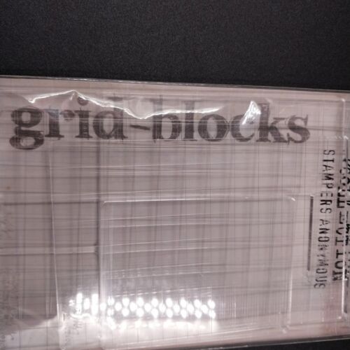 Tim Holtz Acrylic Clear Grid Blocks for Cling Mount Stamps Unopened 9 Blocks