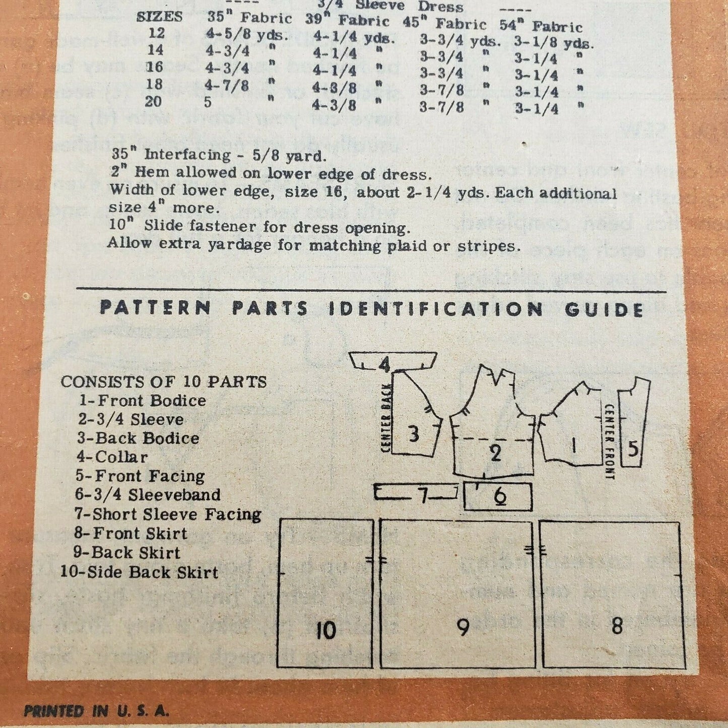 Printed Pattern 4672 Size 14 Vintage Mail Order Sewing Pattern 1960s Dress Cut