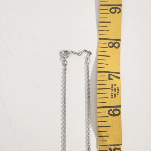 Sarah Coventry Double Heart Necklace Silver Tone Oval Link Chain 7.8" Choker Vtg
