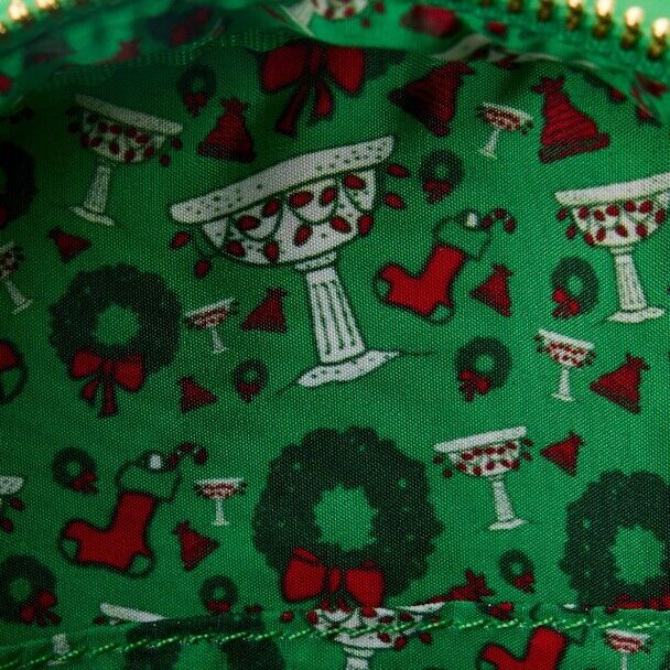 Loungefly Peanuts Snoopy Crossbody Bag Purse Woodstock Light Up Wreath Christmas