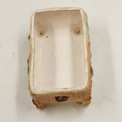 Vintage A Fairyland Trinket Box – 5.5" Hand-Painted Ceramic Jewelry Box, Mid-Century Japan MCM Whimsical Design