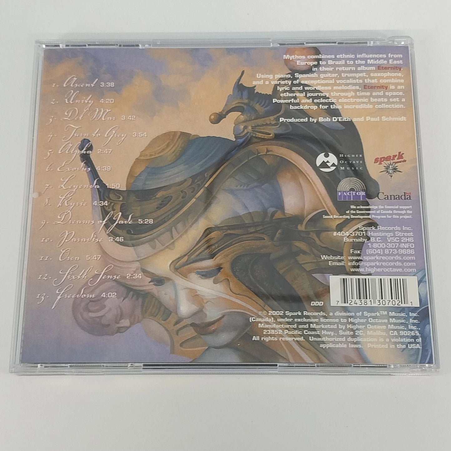 Mythos Eternity CD 2002 New Age Ambient Electronic Instrumental Relaxation Album