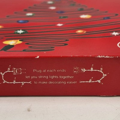 Fabri-Centers 100 Clear Mini Christmas Lights Super Bright String to String NIB
