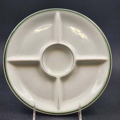 Jackson Vitrified 5 Section Divided Plate 9.25” x 1" Falls Creek PA USA Vintage