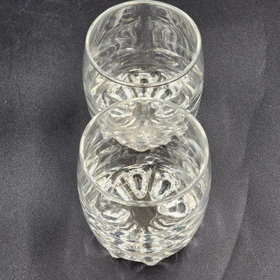 Set of 2 Bormioli Rocco Galassia Rocks Low Ball Barware Juice Glasses 8 oz Italy