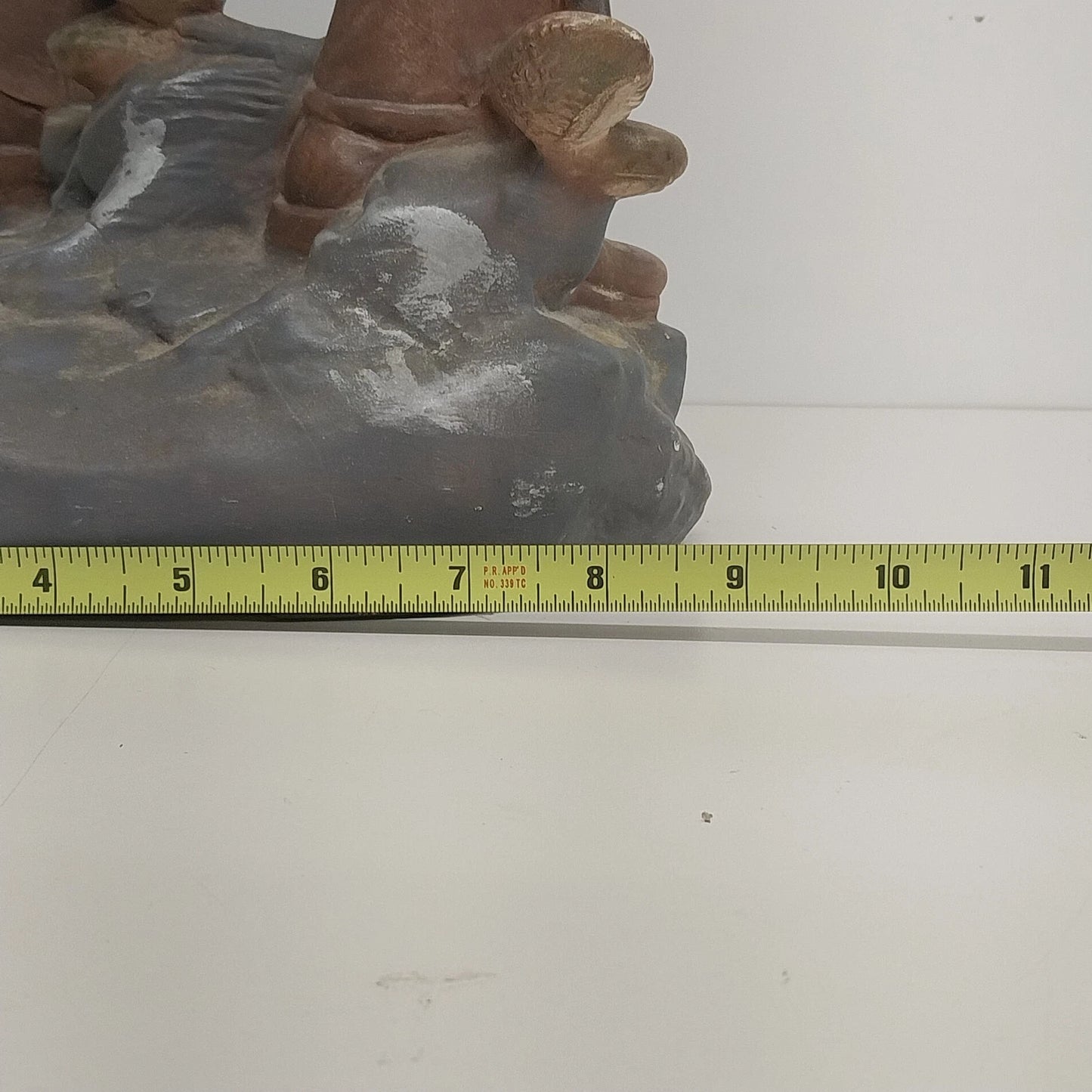 Atlantic Mold Cowboy Figurine 24in Ceramic Statue Rifle Revolver Western Vintage