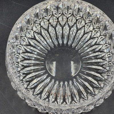 Heavy Serving Bowl Gorham Althea Cut Lead Crystal 7.5" Sunflower Diamond Pattern