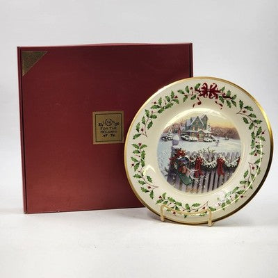 Lenox 2008 Annual Collector Christmas Plate 18th in Series Numbered Winter Home