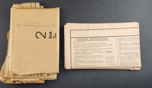 Butterick See & Sew 107 Vintage Sewing Pattern 1980's Misses Dress Size A S-M-L