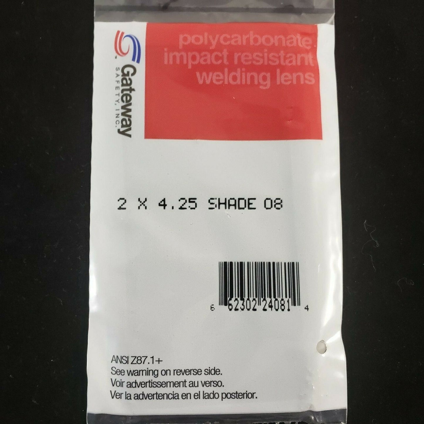 Gateway Safety 24U08 Polycarbonate IR Filter Welding Lens Shade 08 Size 4¼" x 2"