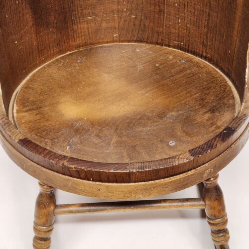Vintage C L Lane Co Wooden Rocking Chair Barrel Shape Foam Cushion Kids