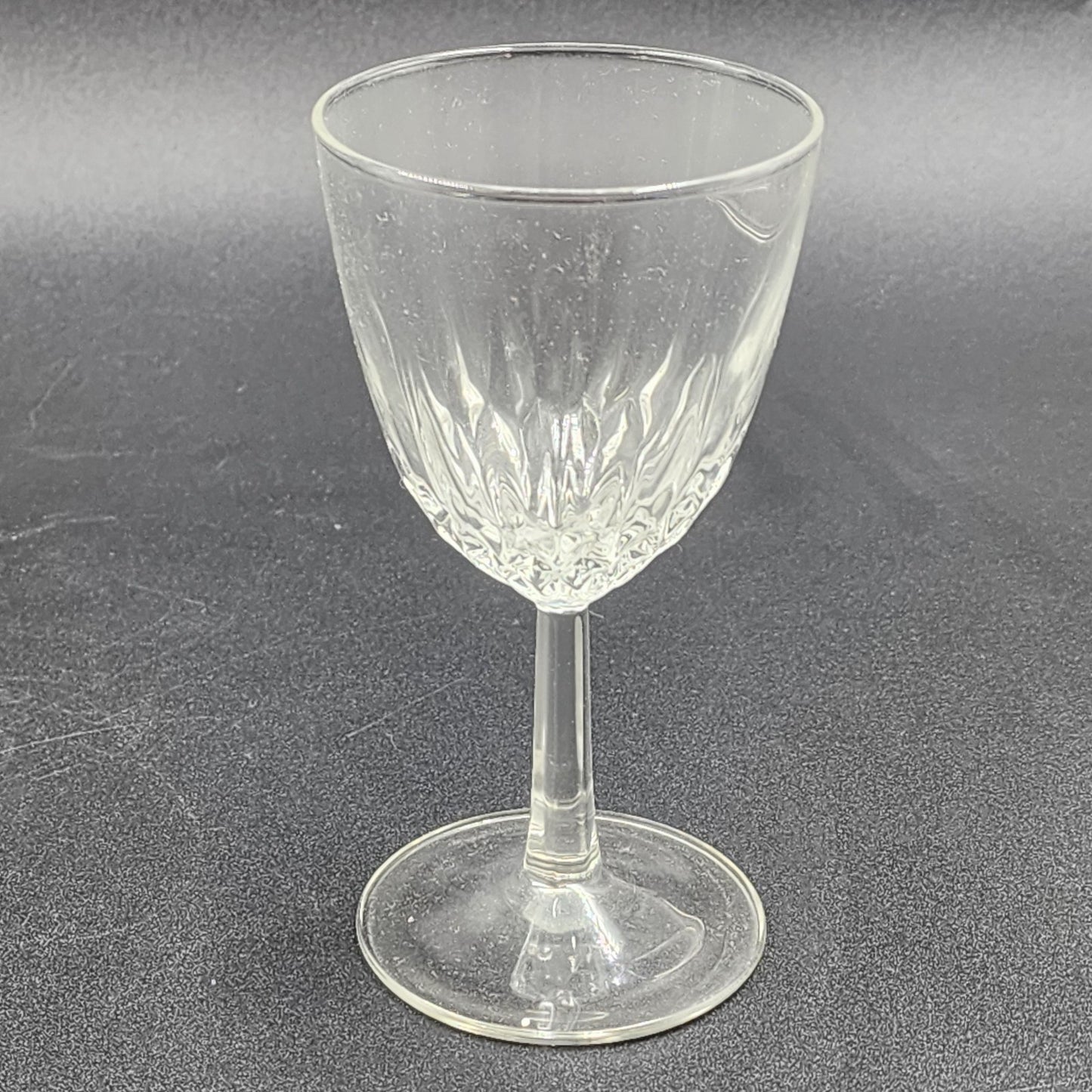 Luminarc 6 Goblet Wine Clear Glasses 6oz USA Drinkware Georgetown Pattern 6.75"