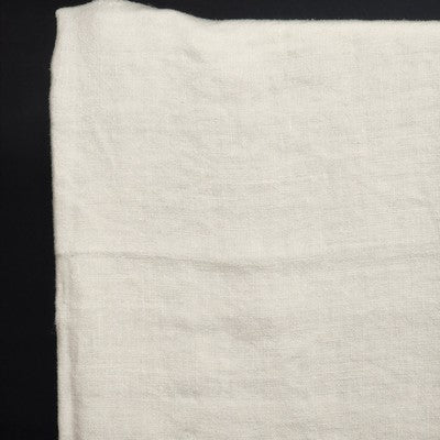 Off-White Tablecloth with Cutwork Drawn Thread Ribbon & Line Design 58" x 78"