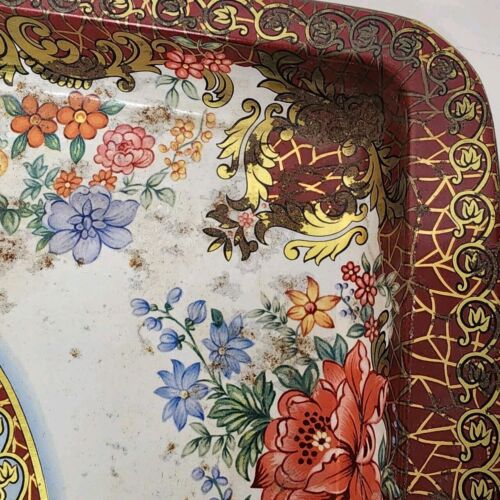 Daher Decorated Ware Rooster Metal Tray England 17.5" x 13.5" Vintage Country