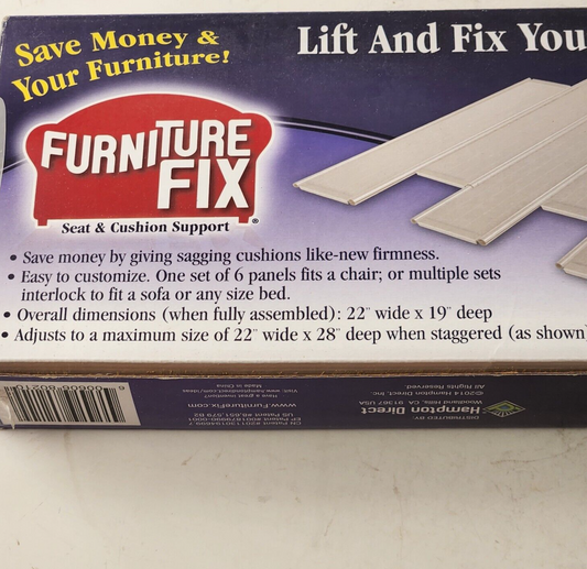 Furniture Fix Seat Cushion Support As Seen On TV Max 22"x28" Sofa Chair Saver