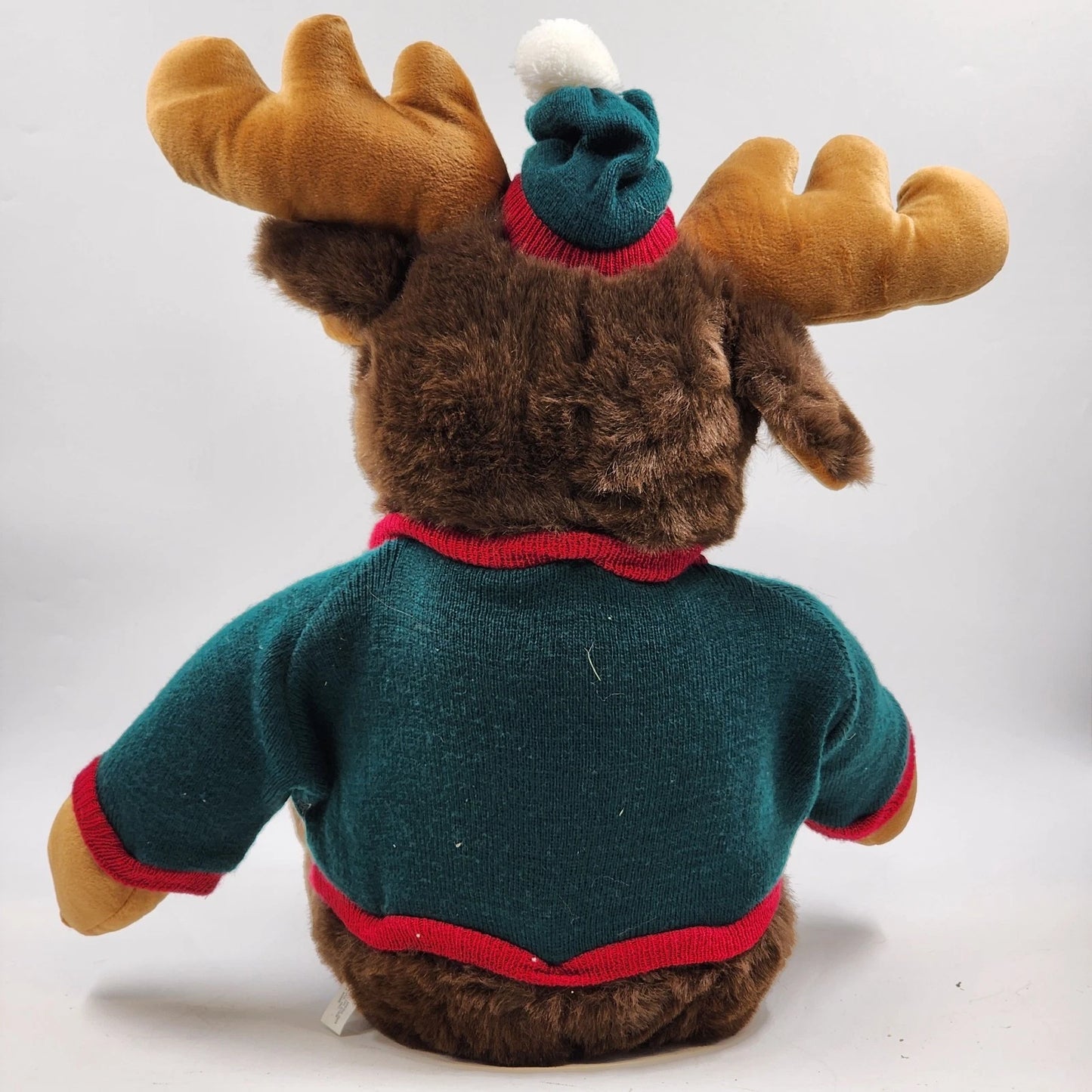 Prima Creations Cuddly Moose Plush 18" Sitting Christmas Sweater Holiday Decor