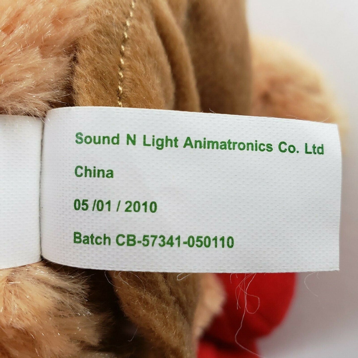 Animated Christmas Plush Dog Sings I Feel Good Sound N Light Animatronics 2010