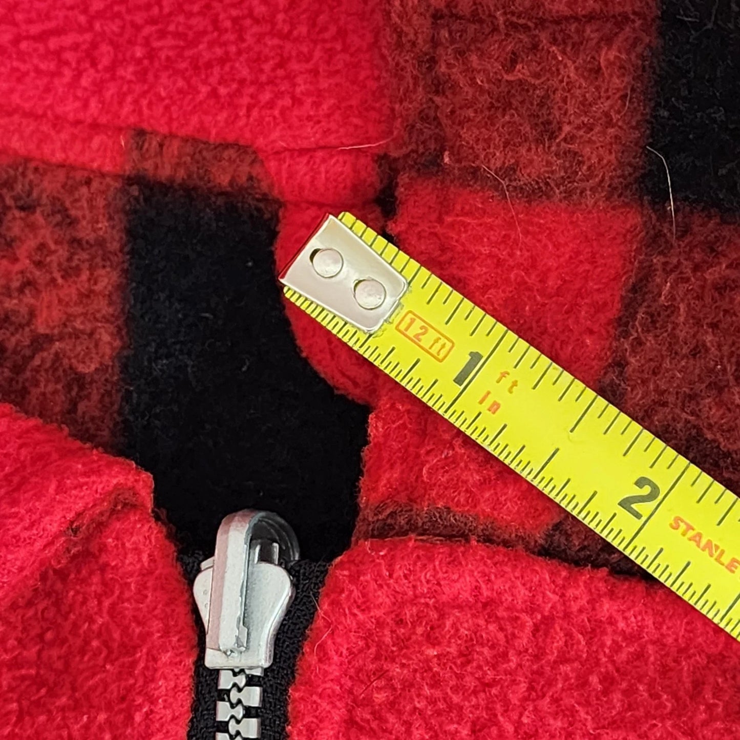 Marlboro Reversible Fleece Pullover Red & Black Plaid Men’s XL Half Zip 90s