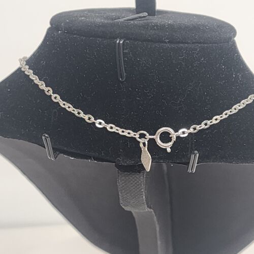 Sarah Coventry Necklace Lapis Blue Bar Pendant Silver Tone Chain 14" Vintage