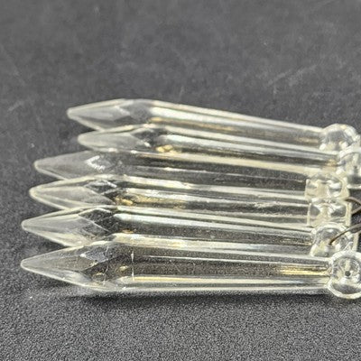 12 Rock Icicle Spear Drop Chandelier Crystals 3.2" Glass Prisms