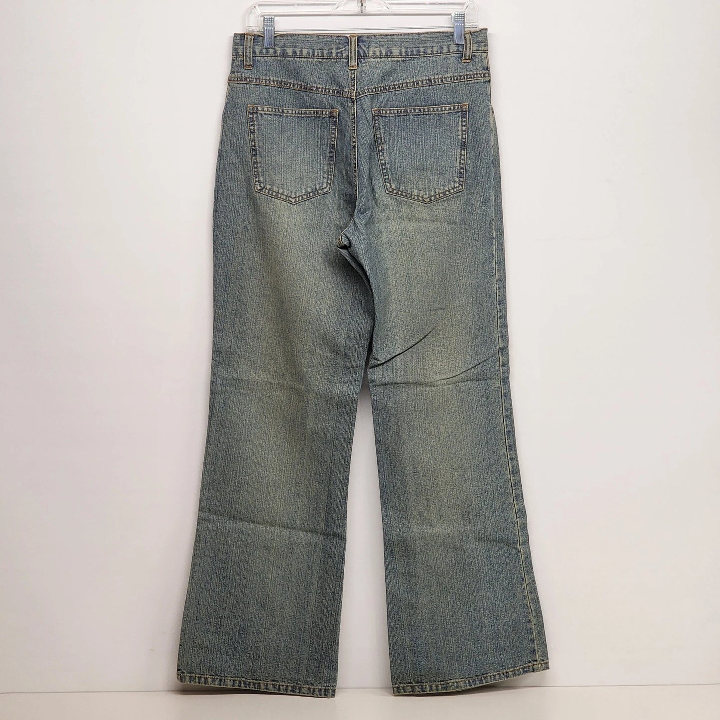 The Blues Missy Sz 10 Blue Denim Jeans 100% Cotton Embroidered Butterfly Flower