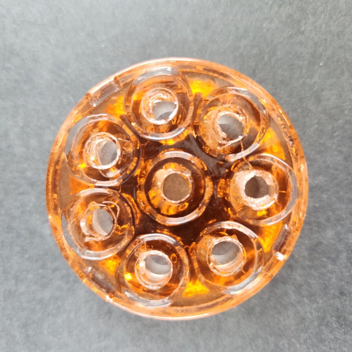 Floral Frog Glass Amber Color Vintage Decortications Floral Arrangements