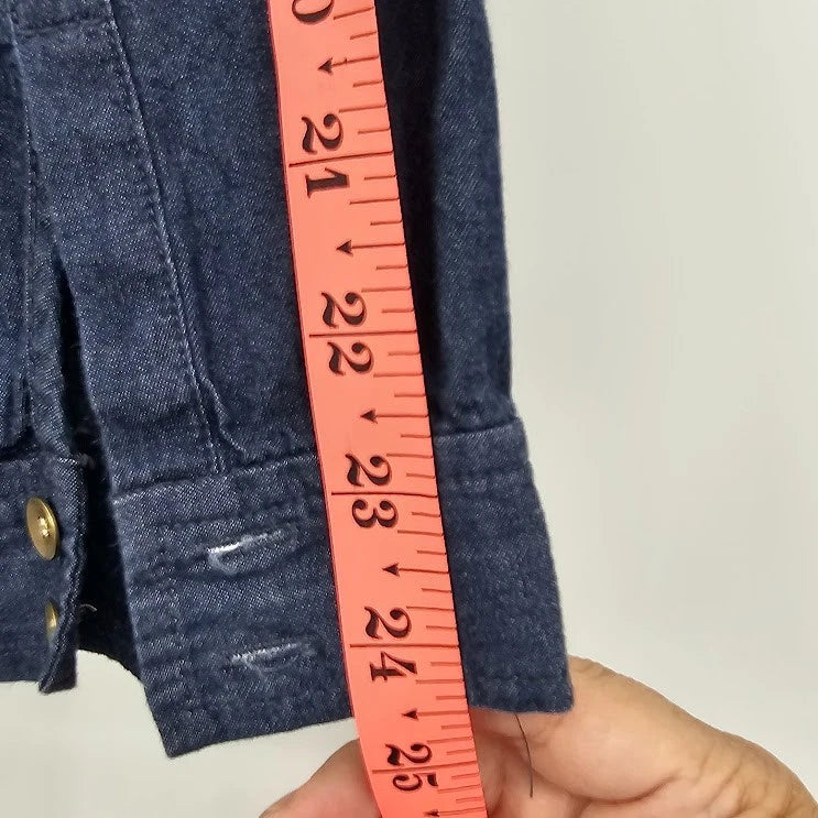 The Limited Women’s Denim Blouse Large Blue Button Front Shirt Casual