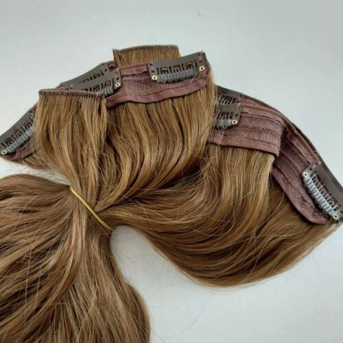 Thick 4 Pcs Light Brown Clip In Hair Extensions Clip In 3 4 clips