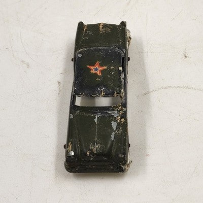 Tootsietoy Army Military Force Service Green Sedan Car Vehicle Toy Vintage 4.25"