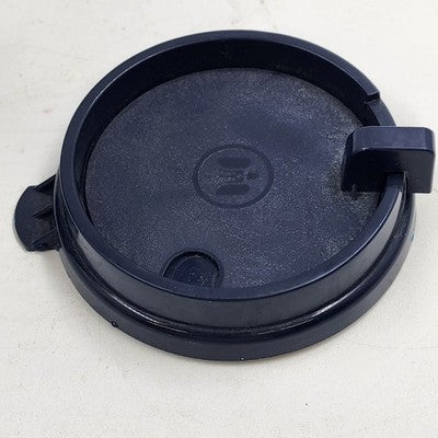 PNC Bank Lidded Insulated Coffee Cup Thermos with Sip Hole Cover Navy Blue 7"