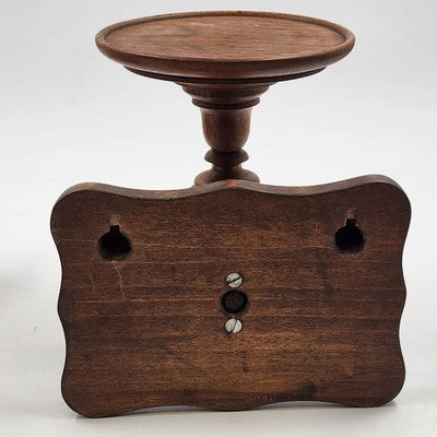 Set of 2 Teakwood Wall Sconce Candle Holders 6"H Fits 4" Candles Natural Wood