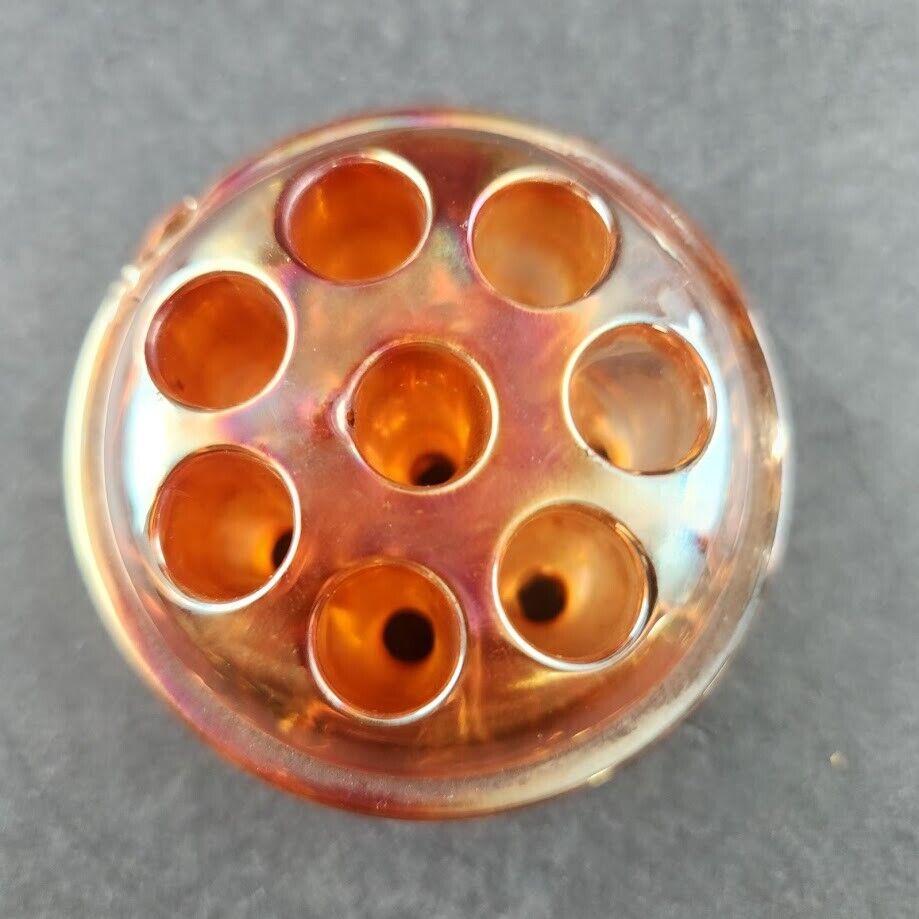 Floral Frog Glass Amber Color Vintage Decortications Floral Arrangements