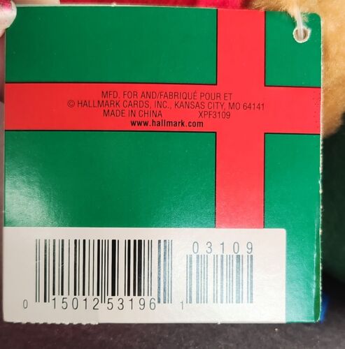 Hallmark Chris the Elf Bear Santa's Workshop #25 Stuffed Plush Teddy Bear