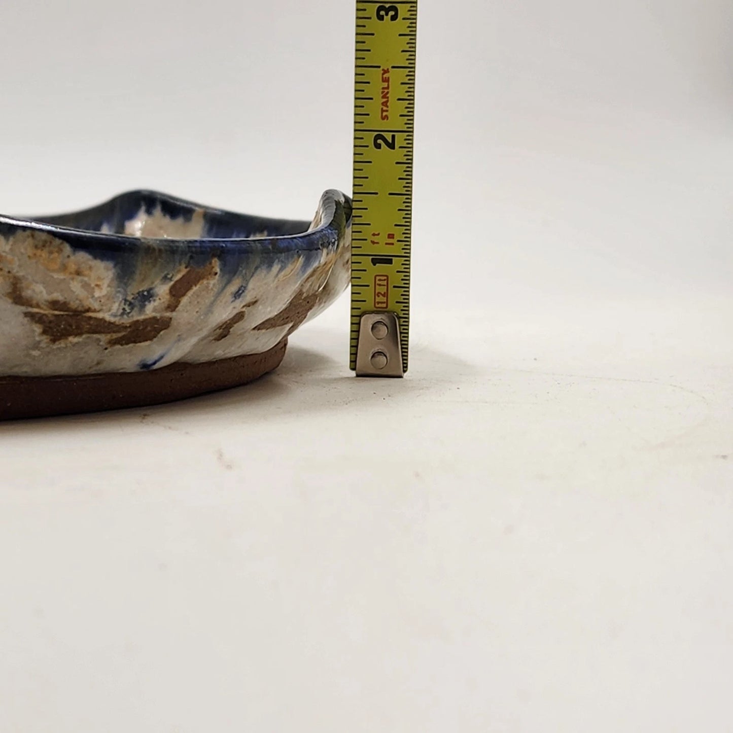 Studio Art Pottery Oyster Artichoke Plate Stoneware Serving OOAK Country