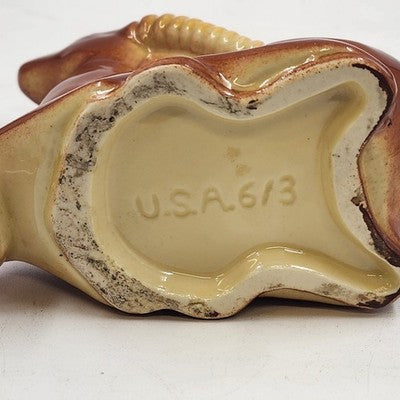 Shawnee Pottery Vase 613 Gazelle Antelope Planter Statue Animal MCM USA