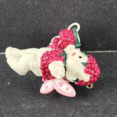 3 Hallmark Keepsake Fairy Berry Bears Ornaments Strawberry Blueberry & Raspberry