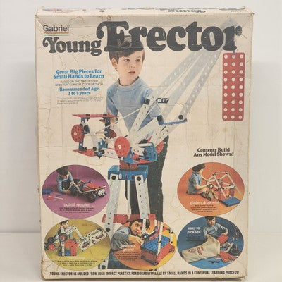 Gabriel Young Erector Set 33005 Incomplete 1973 Gears Toy Ages 3-8 Vintage