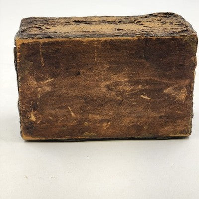 Hand Carved Wooden Jewelry Trinket Box Early American Couple Design 6"x4"