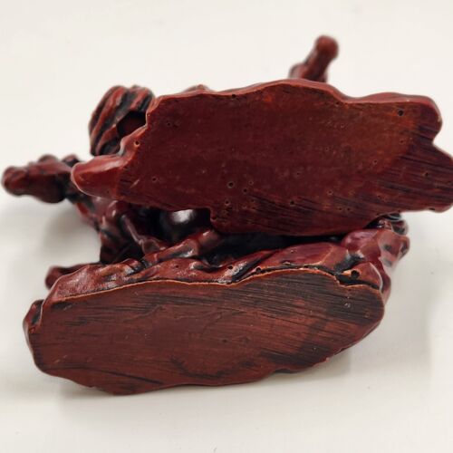 8 Horse Set Qing Feng Chinese Molded Red Resin Horses Sculpture Figurines 3"