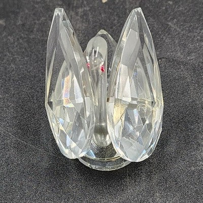 Swarovski Crystal Swan Figurine 2" with Red Eyes Elegant Collectible Vtg Decor