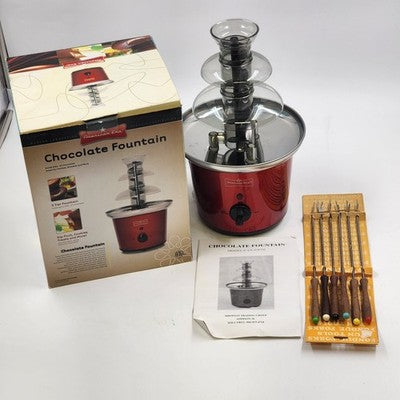 American Era Hot Chocolate Melting Fondue Fountain 3 Tier 12.5" Tall with Box