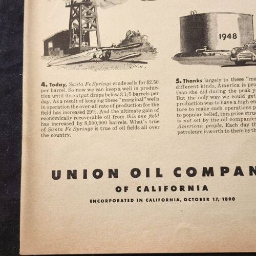 Union Oil Company of Calif Can't Dance wo Paying the Piper 1948 Vintage Print Ad
