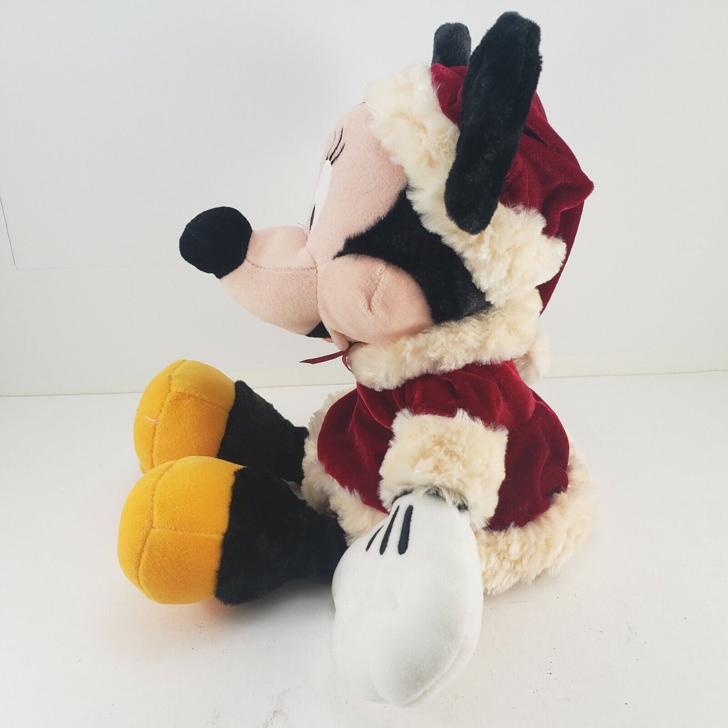 Christmas Minnie Mouse 16" Plush Red Dress Cap Disney Store Original Authentic